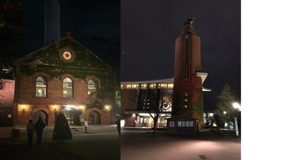 札幌ビール園のライトアップ