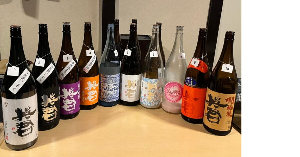 鳥みき 英君 日本酒イベント 飲み比べ 日本酒ラインナップ