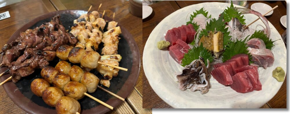 鳥みきで味わった焼き鳥と刺身