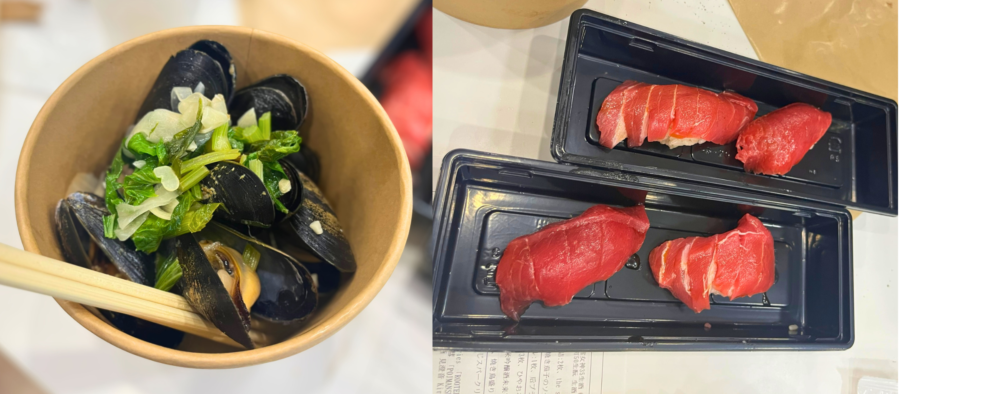 茅場町 日本酒イベントで味わった本マグロの寿司とムール貝