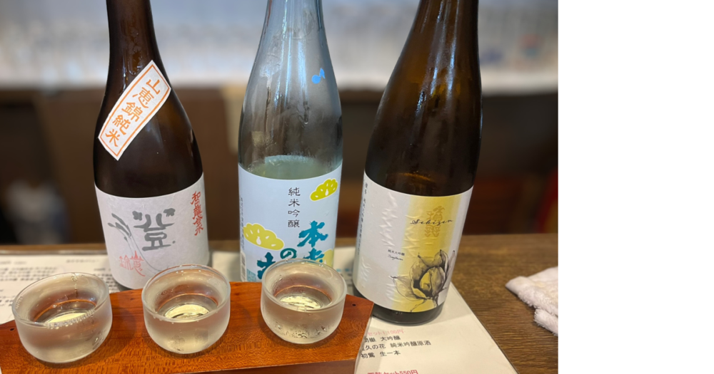 新橋の信州おさけ村で飲み比べた長野の日本酒3種類